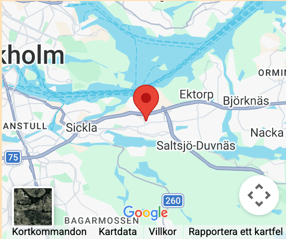 Karta till Asian Delicious i Nacka Forum — öppna i Google Maps